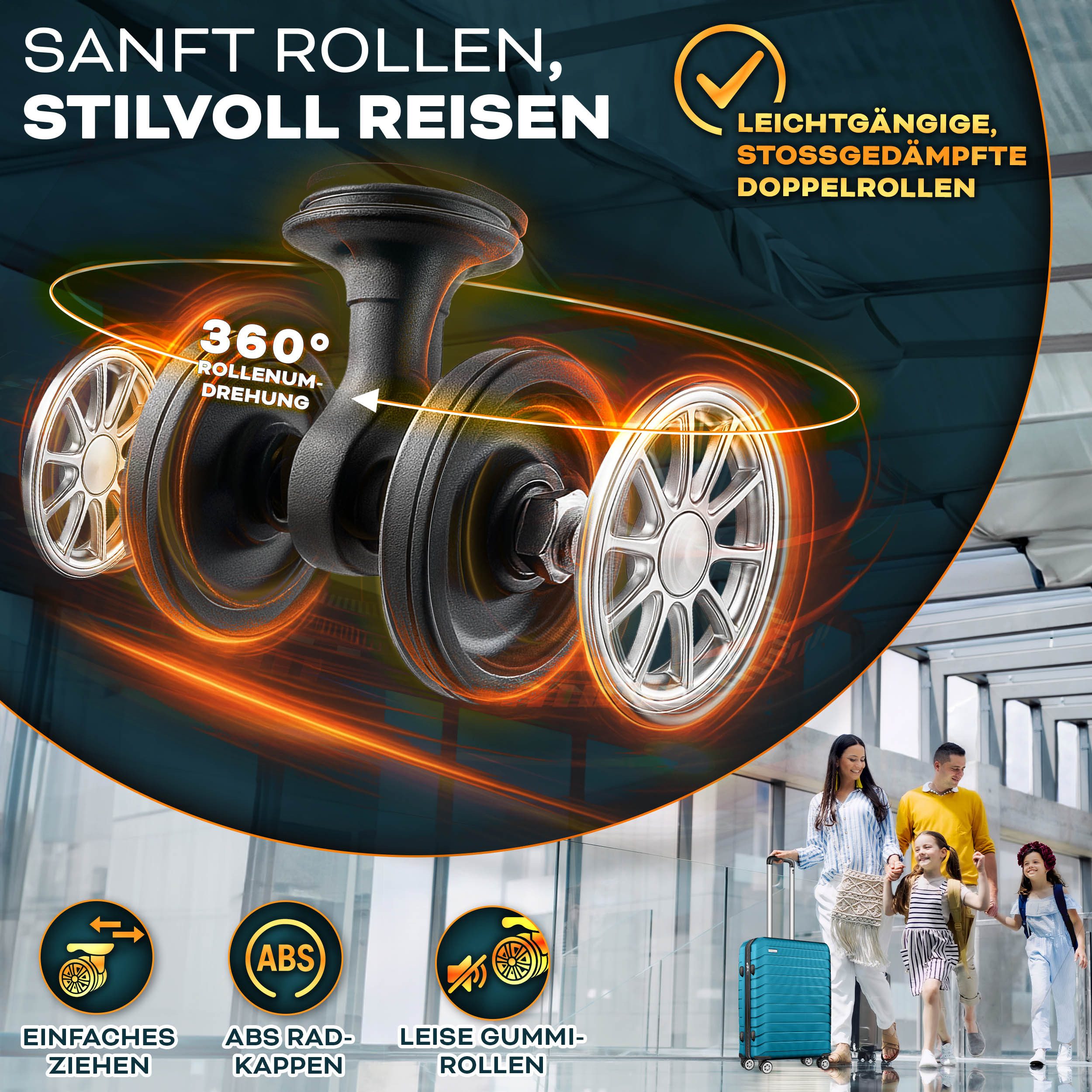 tillvex Trolleyset tillvex® Reisekoffer Set Koffer Hartschale Trolley Koffe günstig online kaufen