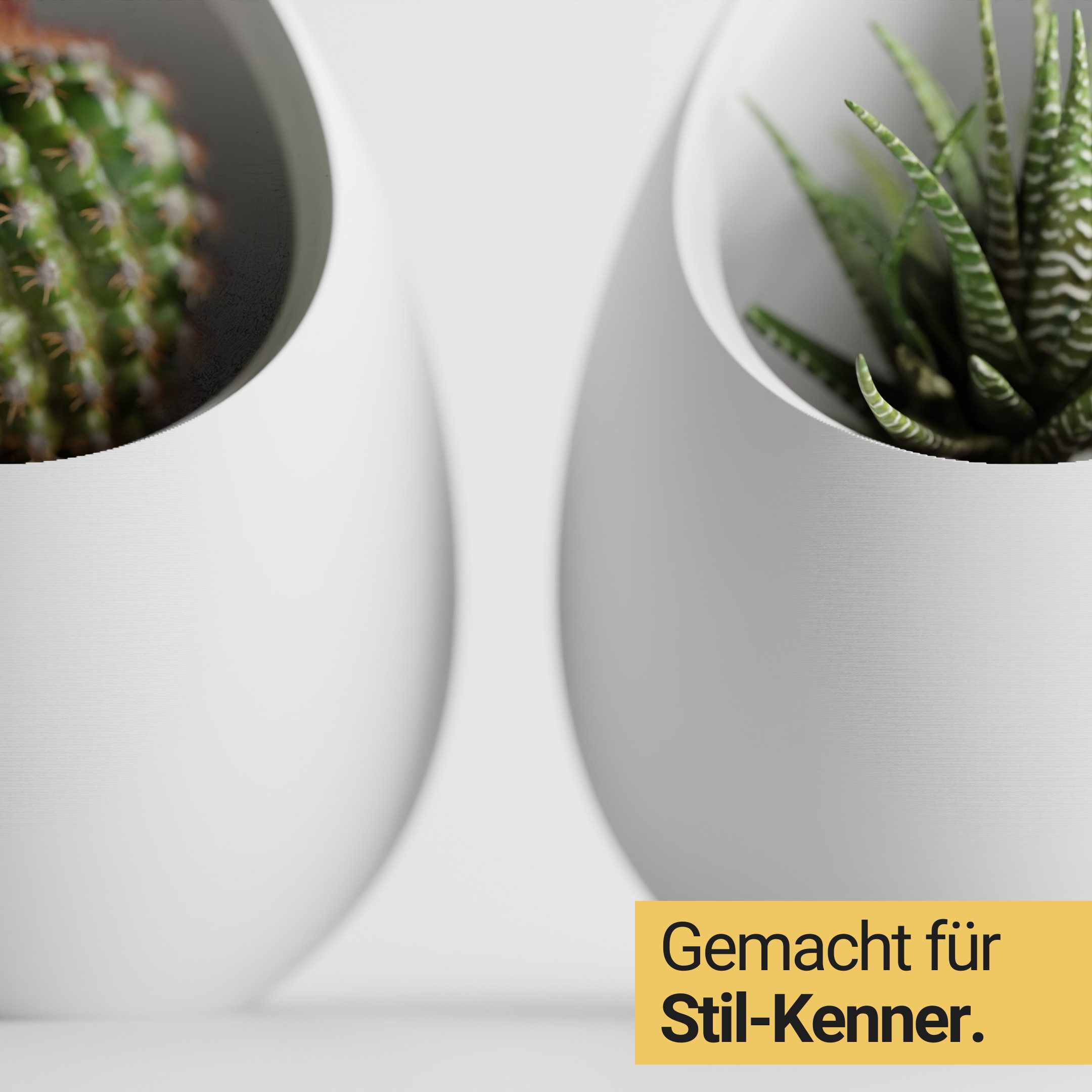 Shapes - Decorations Blumentopf Nuvia Planter – Inspired by the idea of a nest. (Topf und Einsatz), Two-Tone Design