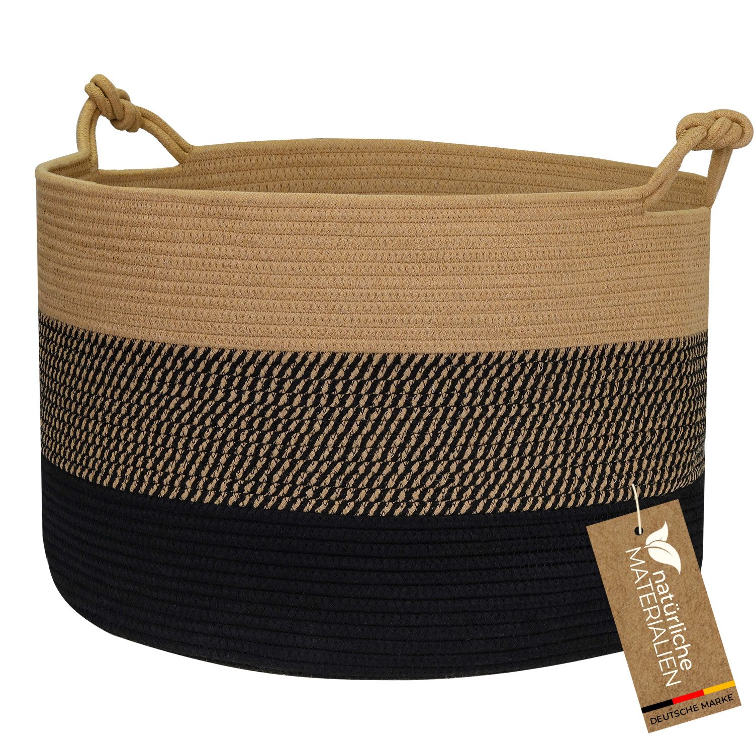 HMF Aufbewahrungskorb Aufbewahrungskorb mit Glücksknoten-Griffen, großer Ko günstig online kaufen