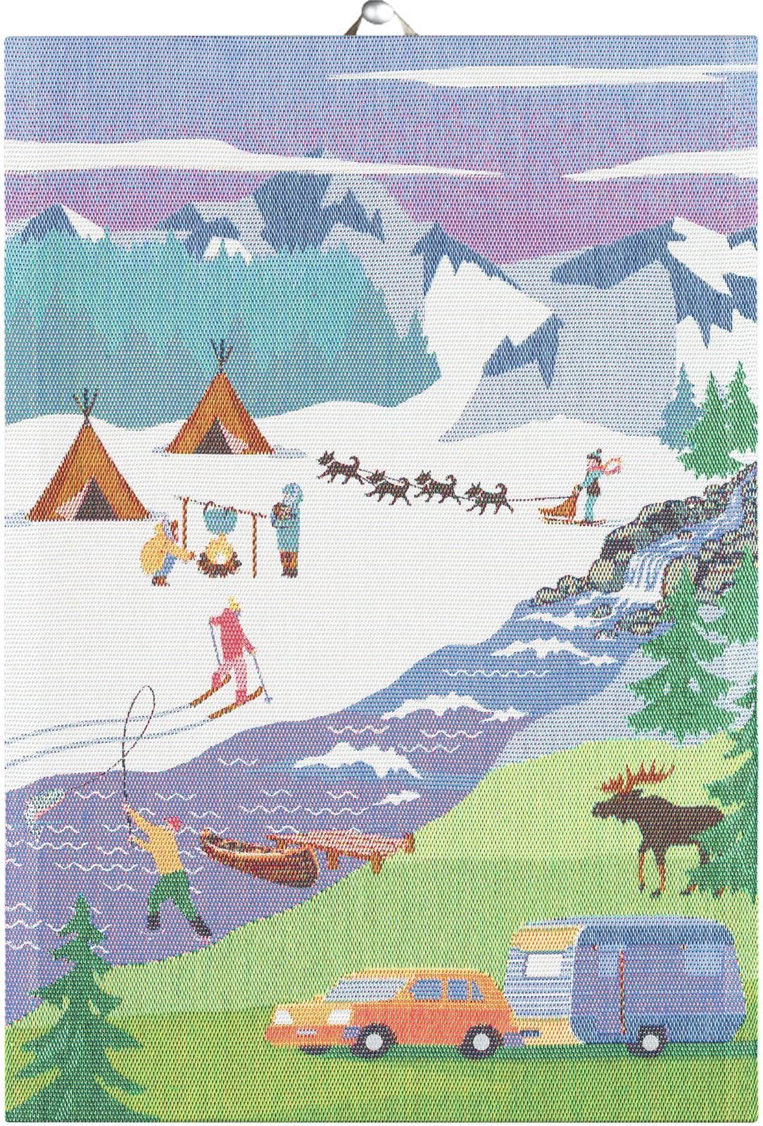 (1-tlg., Geschirrtuch Camping Ekelund gewebt Geschirrtuch), x 35x50 Küchenhandtuch cm, North (6-farbig) 1 Pixel