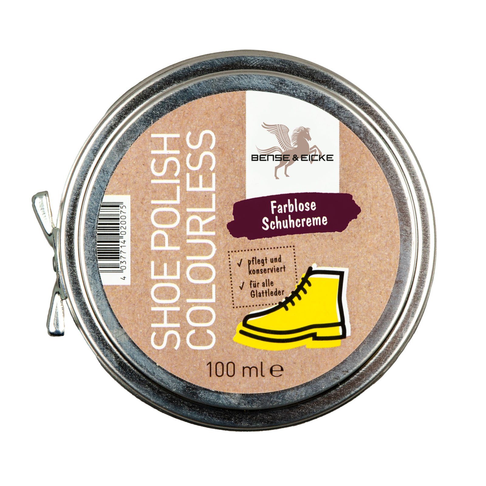 Shoe Polish colourless, Schuhcreme farblos - 100 ml Schuhcreme
