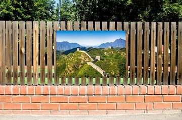 Wallario Sichtschutzzaunmatten Die Chinesische Mauer - Wahrzeichen in China im Sommer