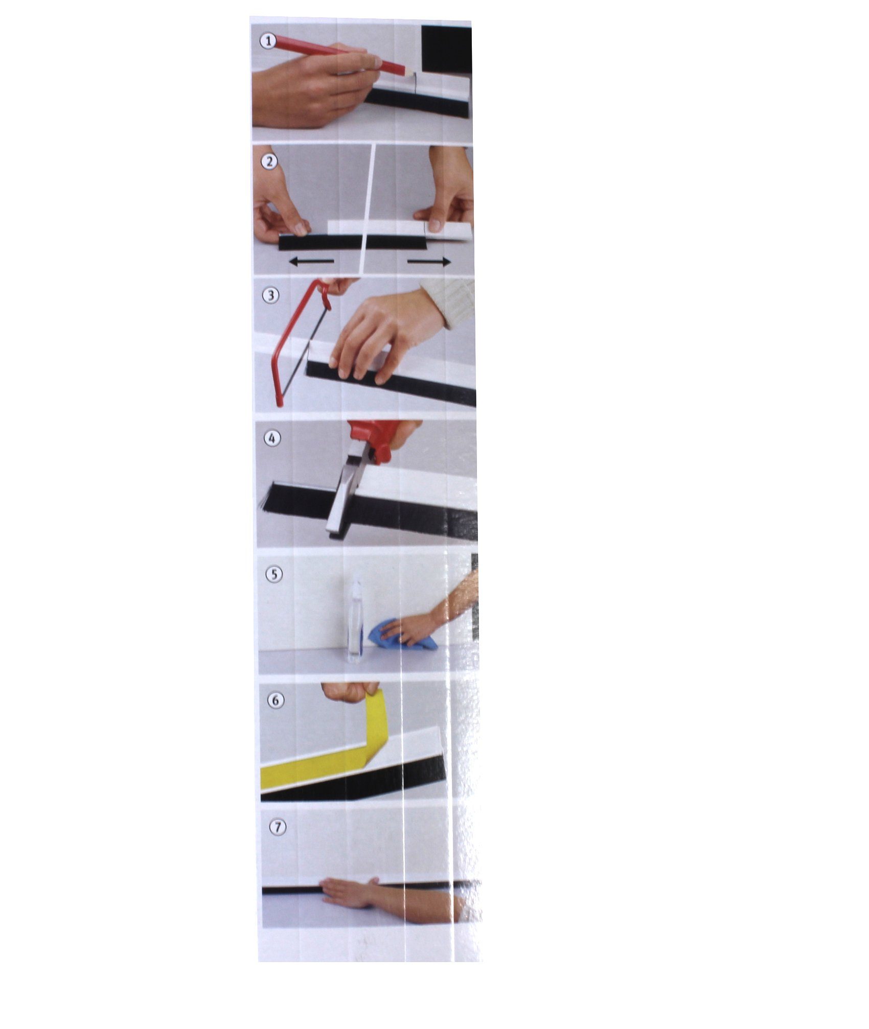 Fix-O-Moll Zugluftstopper Bürstendichtung 1m Türdichtung Türisolierung Durchzugstopper