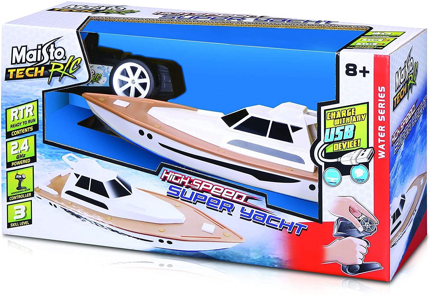 Maisto Tech RC-Boot Maisto Tech Ferngesteuertes Spielzeugboot "Yacht" (34cm), Reichweite: ca. 30 m