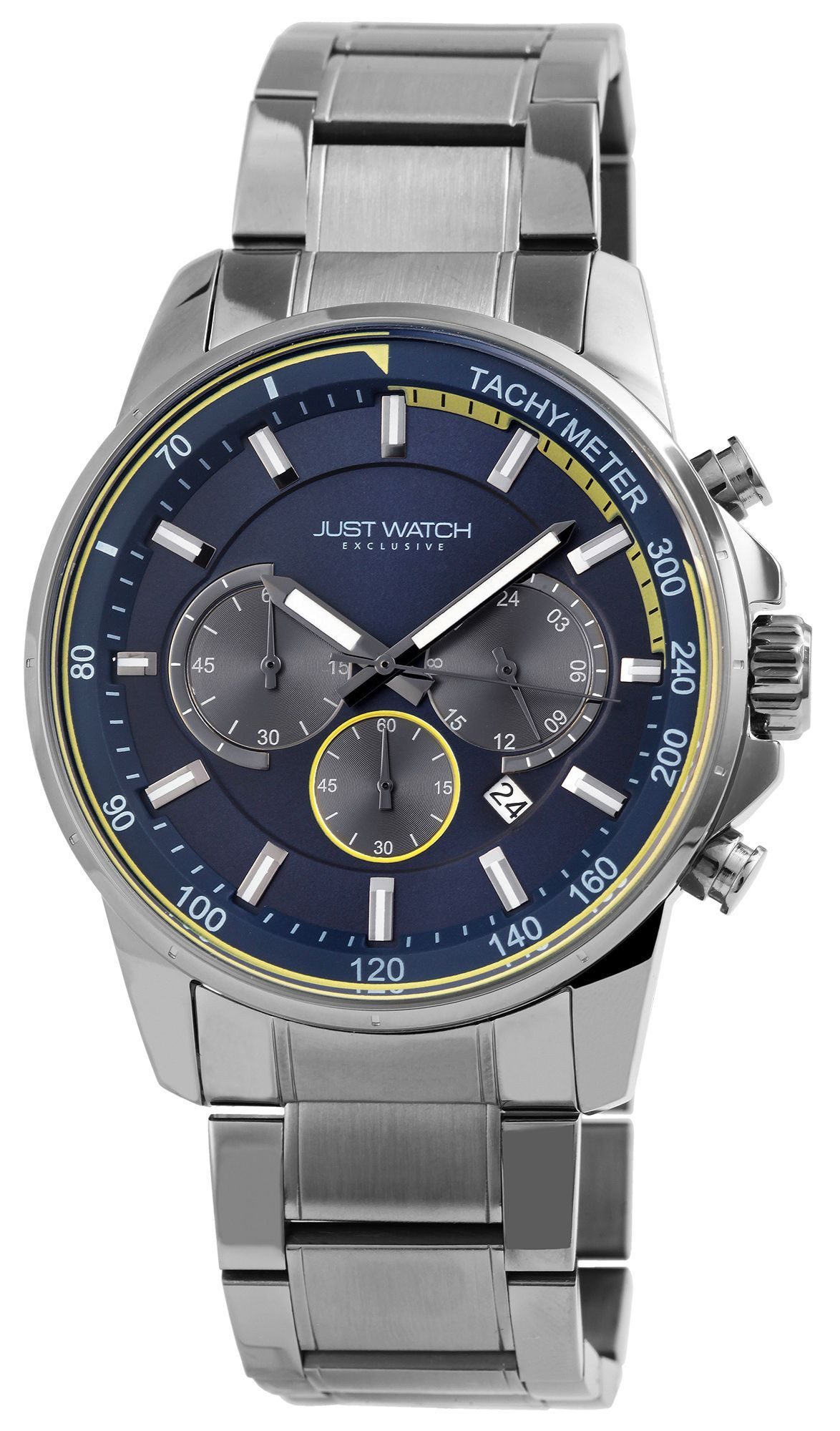 Just Watch Quarzuhr Charlie Edelstahlband, 5 ATM, Chronograph