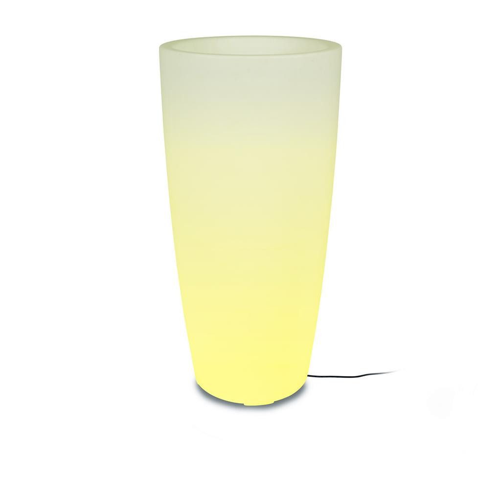 smartwares Bodenleuchte Smartwares LED Blumentopf IDE-60071 weiß 75 x 40, Nicht dimmbar ohne Bewegungsmelder