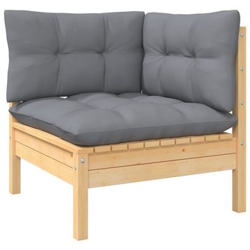 Merax Gartenlounge-Set, 12-teilig aus Kiefernholz für 12 Personen, Gartenmöbel Set aus Holz und Kissen, garten Lounge Sofa Outdoor Couch Set Sitzgruppe Sofagarnitur