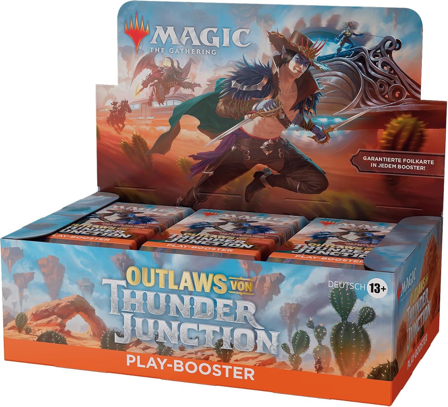 Magic the Gathering Sammelkarte Outlaws von Thunder Junction Play Booster Display Deutsch, Enthält 36 Booster Packs