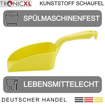 TronicXL Küchenschaufel 1x 0,5l Schaufel gelb Handschaufel Küche Gastro Kunststoff 0,5 Liter