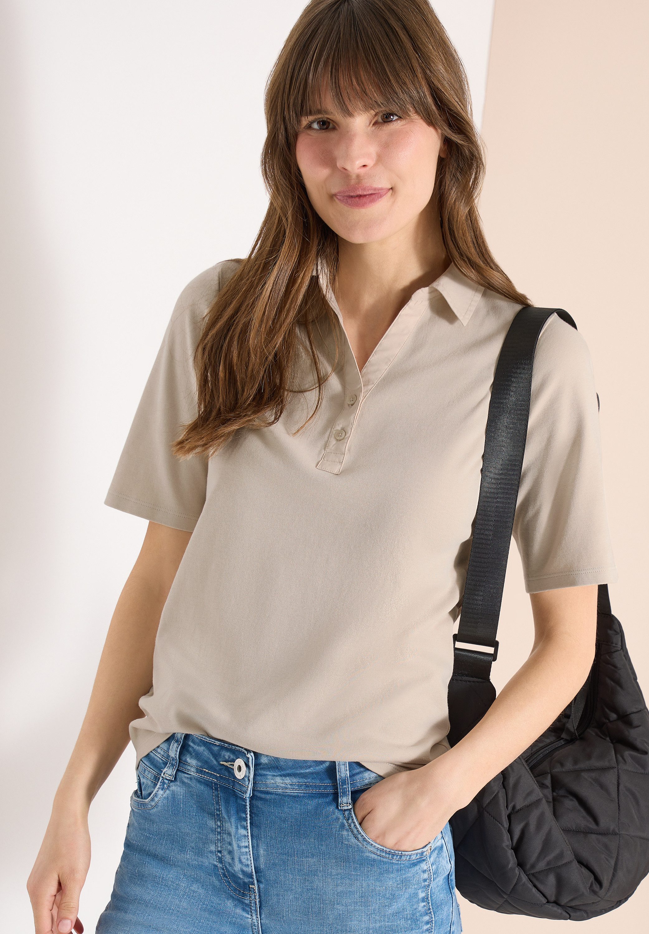 CECIL Poloshirt aus reiner Baumwolle