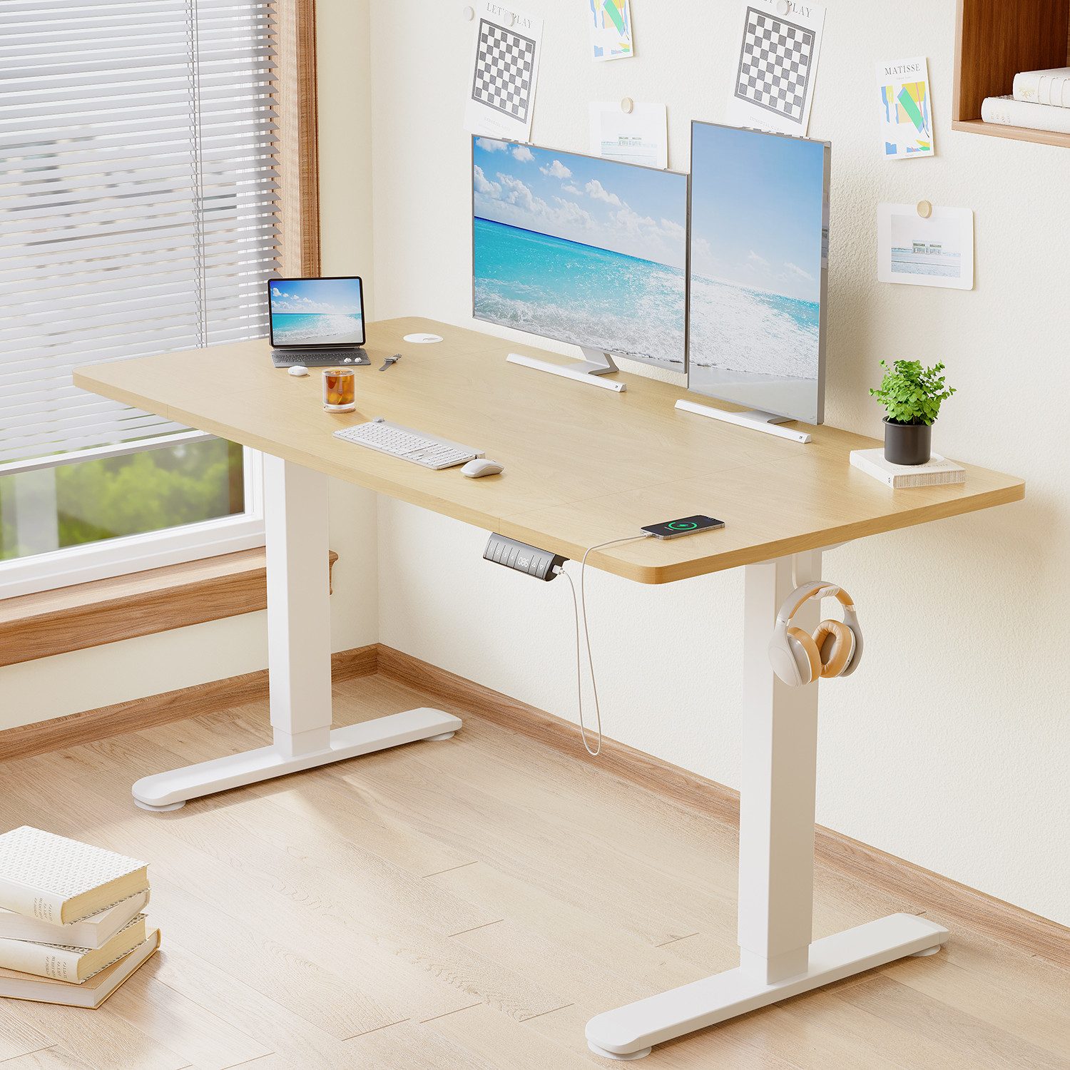 HOMALL Schreibtisch Höhenverstellbarer elektrischer Hubtisch mit günstig online kaufen