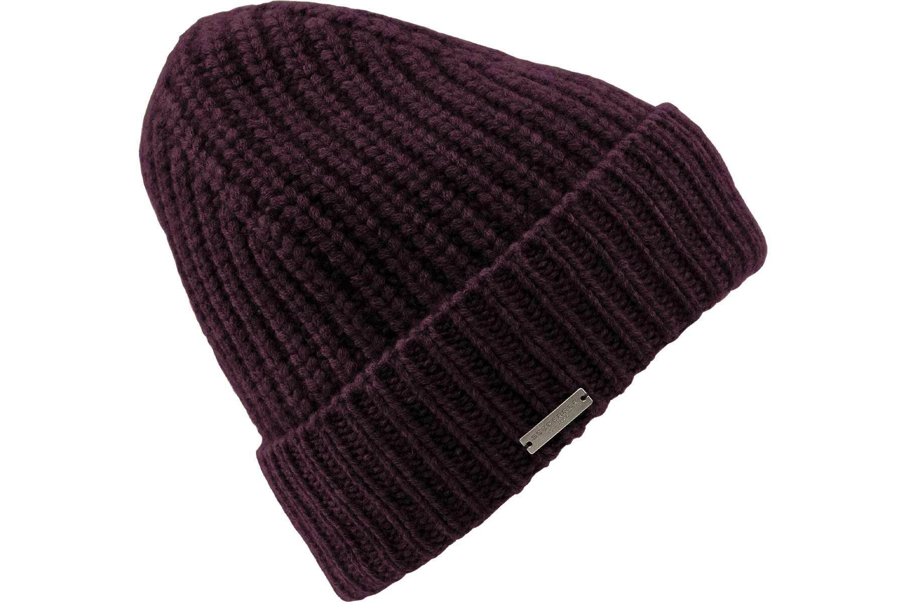 Seeberger Strickmütze Cashmere Aufschlagmütze grob gestrickt 19012-0