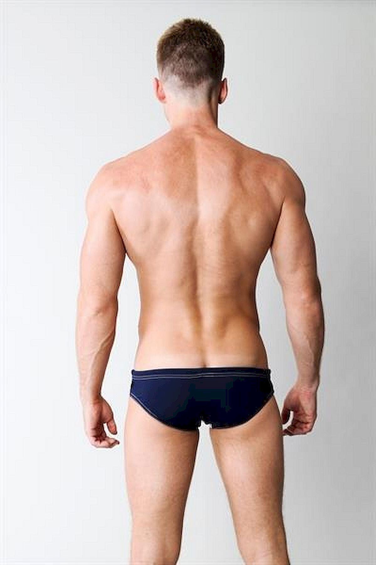 Timoteo Badehose Timoteo A-Frame Super Low - White/Yellow/Navy