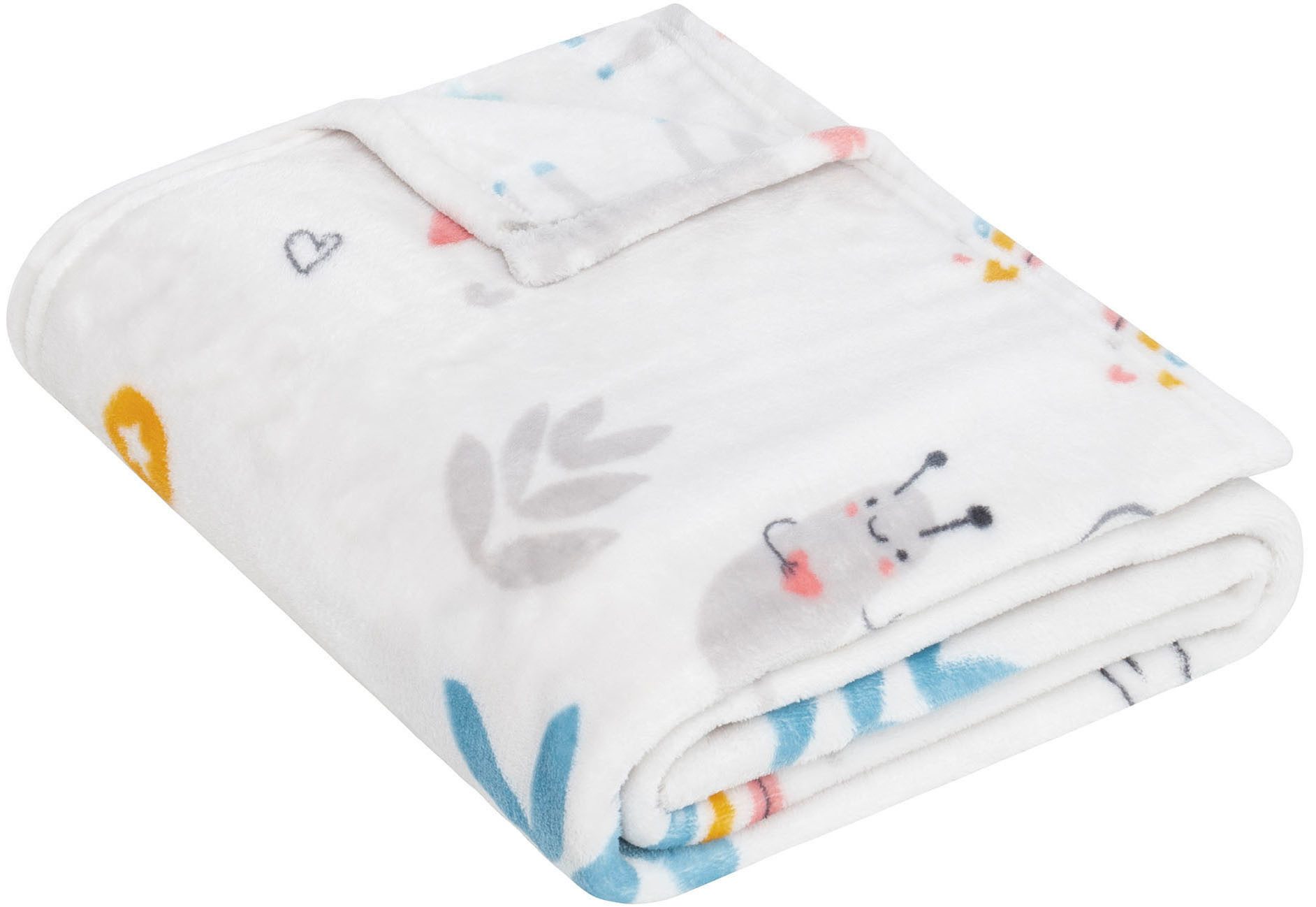 Kinderdecke Flanellfleecedecke s.Oliver Junior Einhorn