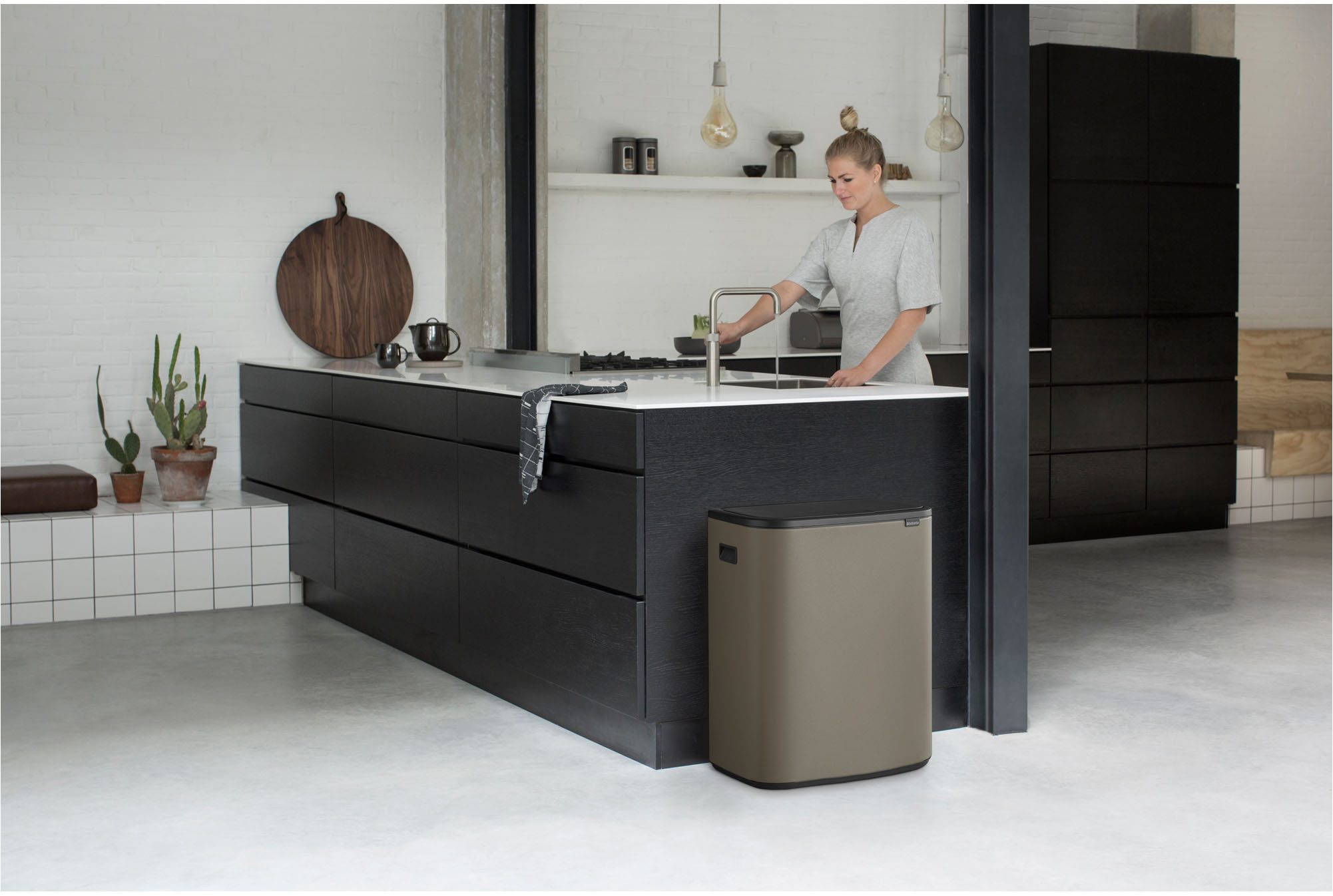 Brabantia Mülleimer Bo Touch Bin, 2 x 30L, Soft-Touch-Öffnungssystem