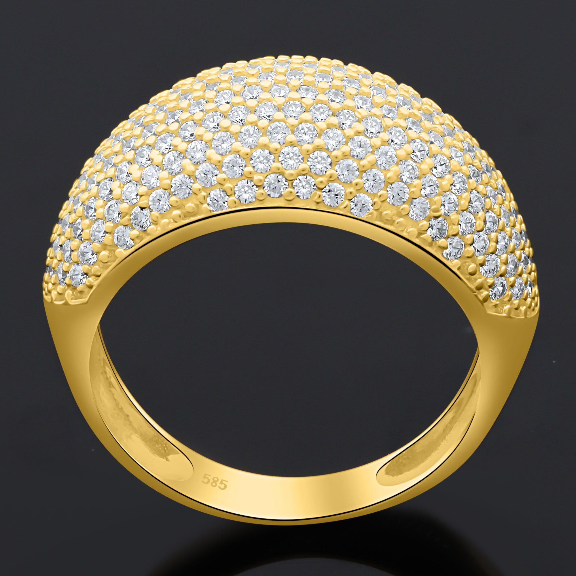 Tony Fein Goldring Cocktail Ring Breit günstig online kaufen