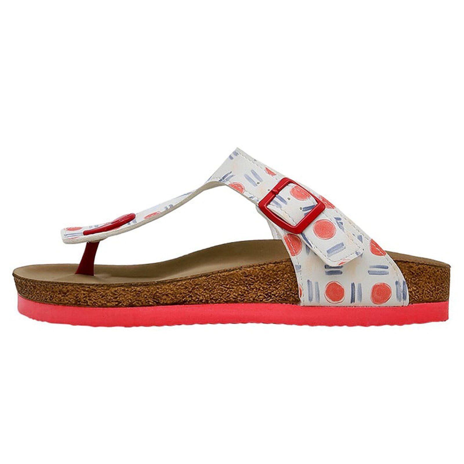 DOGO Lila Zehentrenner Red Fish Blue Fish Damen Sandalen Zehentrenner Handgefertigt
