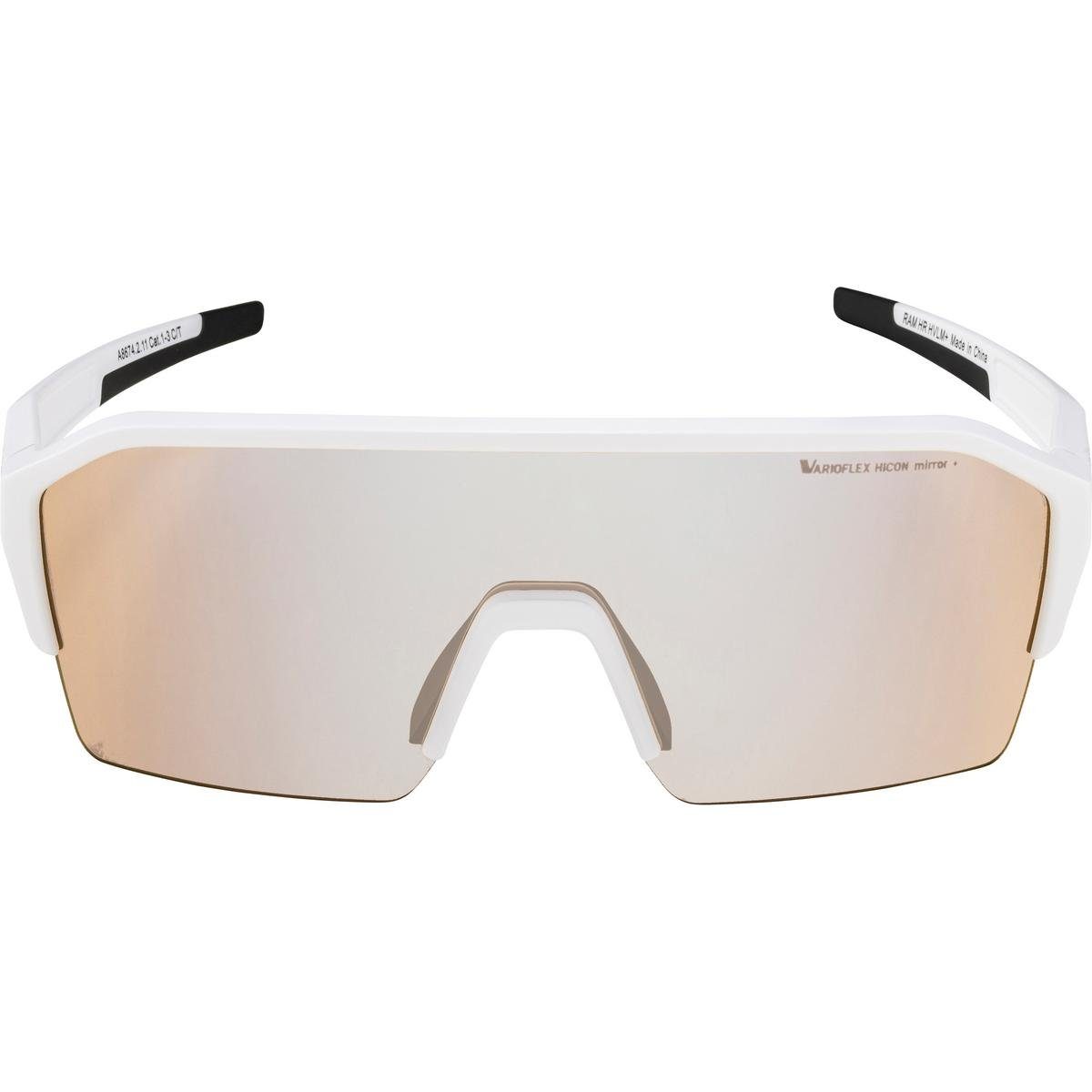 Alpina Sonnenbrille Alpina Q-LITE A8672 V mat RAM white HR Sportbrille