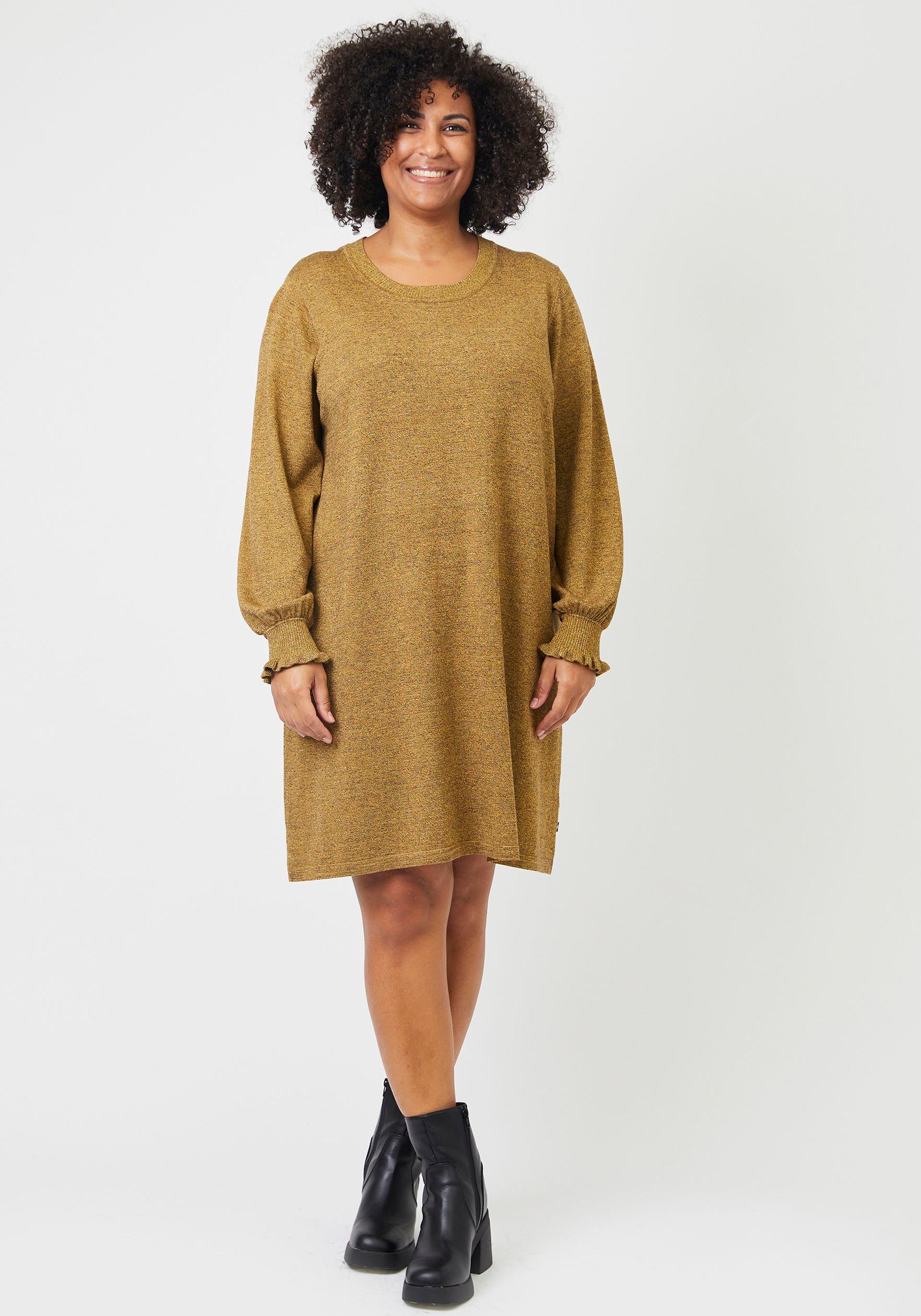 ADIA Sweatkleid AD Knit Dress mit Rüschen am Ärmelabschluss