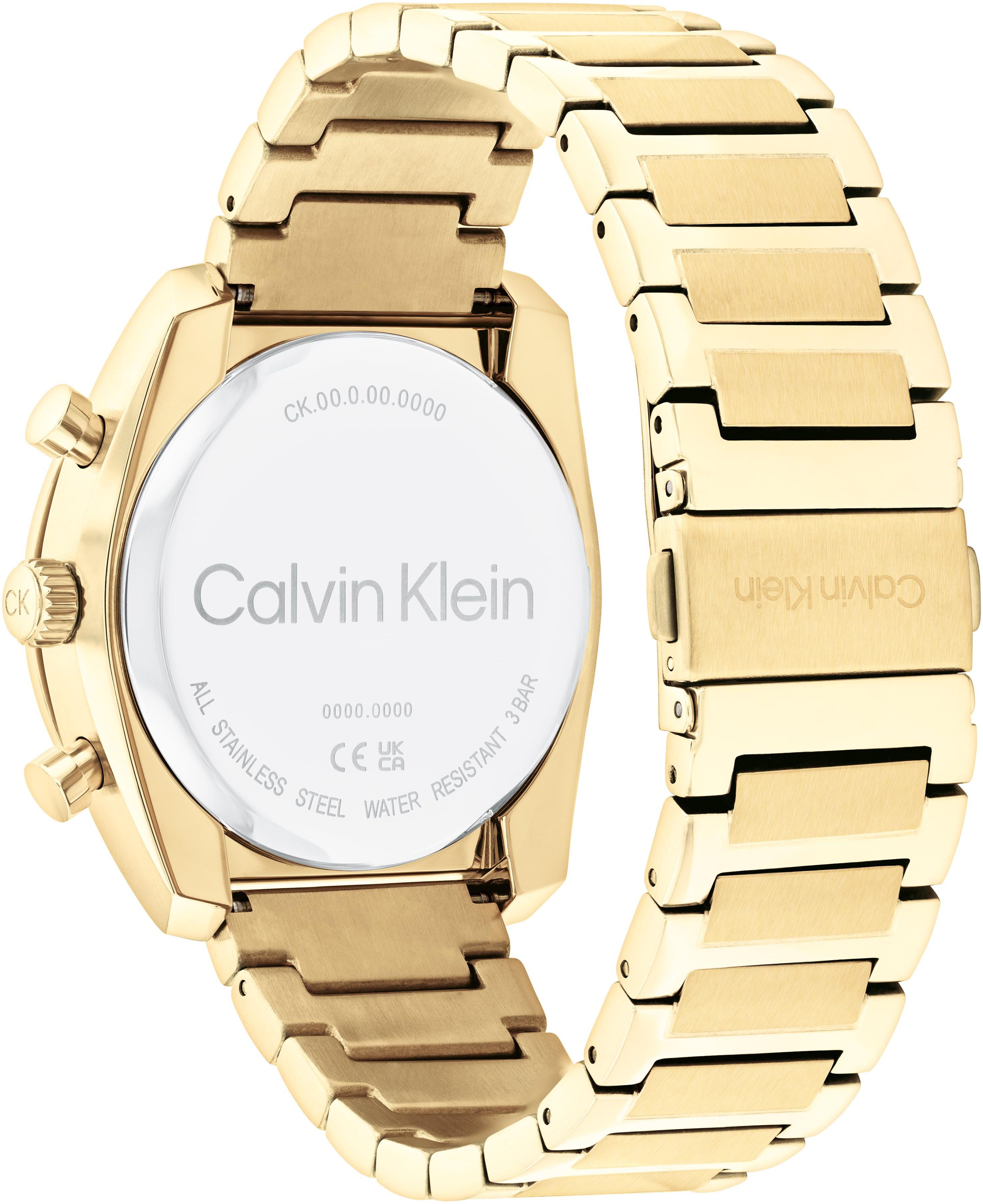 Calvin Klein Multifunktionsuhr CK FLEX 25200465, Armbanduhr, Quarzuhr, Herrenuhr, Tag, Wochentag, Edelstahlarmband
