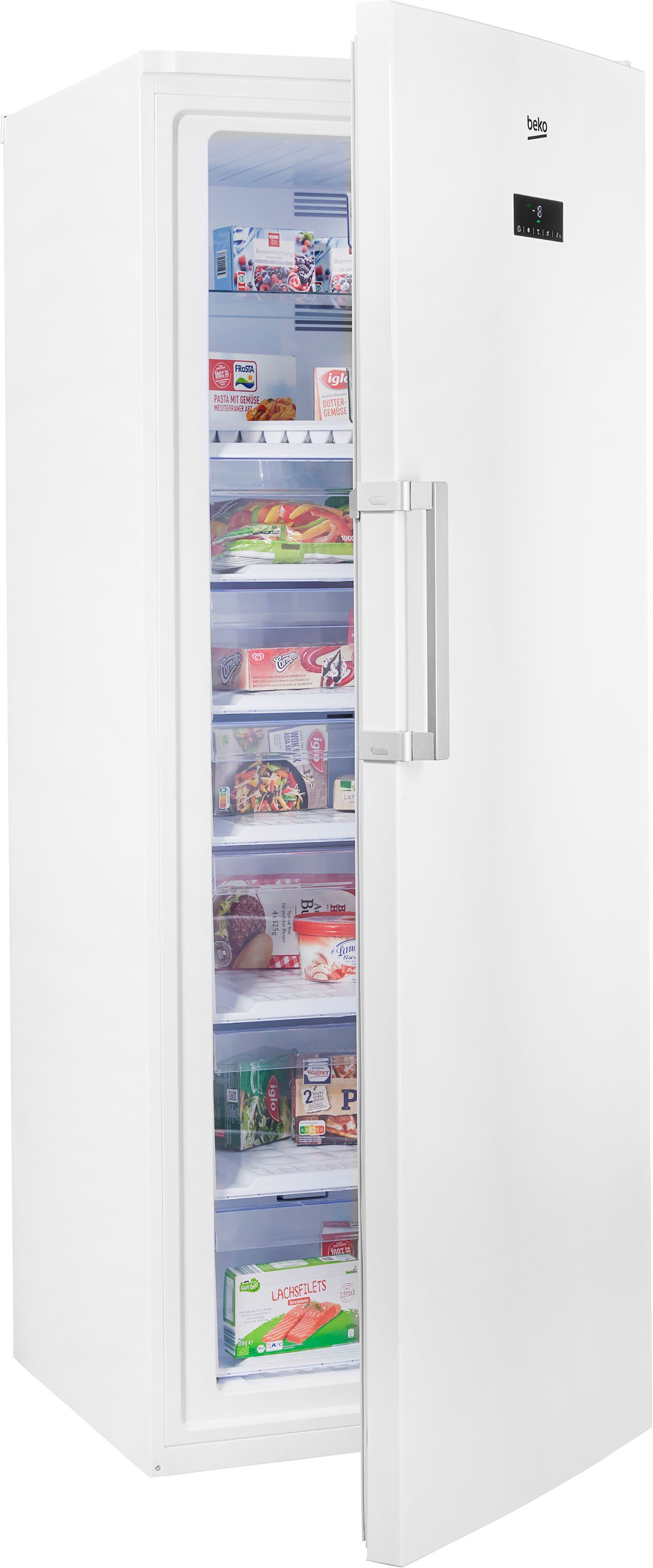 BEKO Gefrierschrank NoFrost RFNE448E45W 7278440513, 192 cm hoch, 70 cm breit, No Frost, nie wieder abtauen