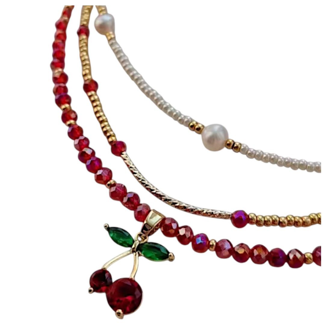Medusa Accessoires Charm-Kette Cherry Halskette