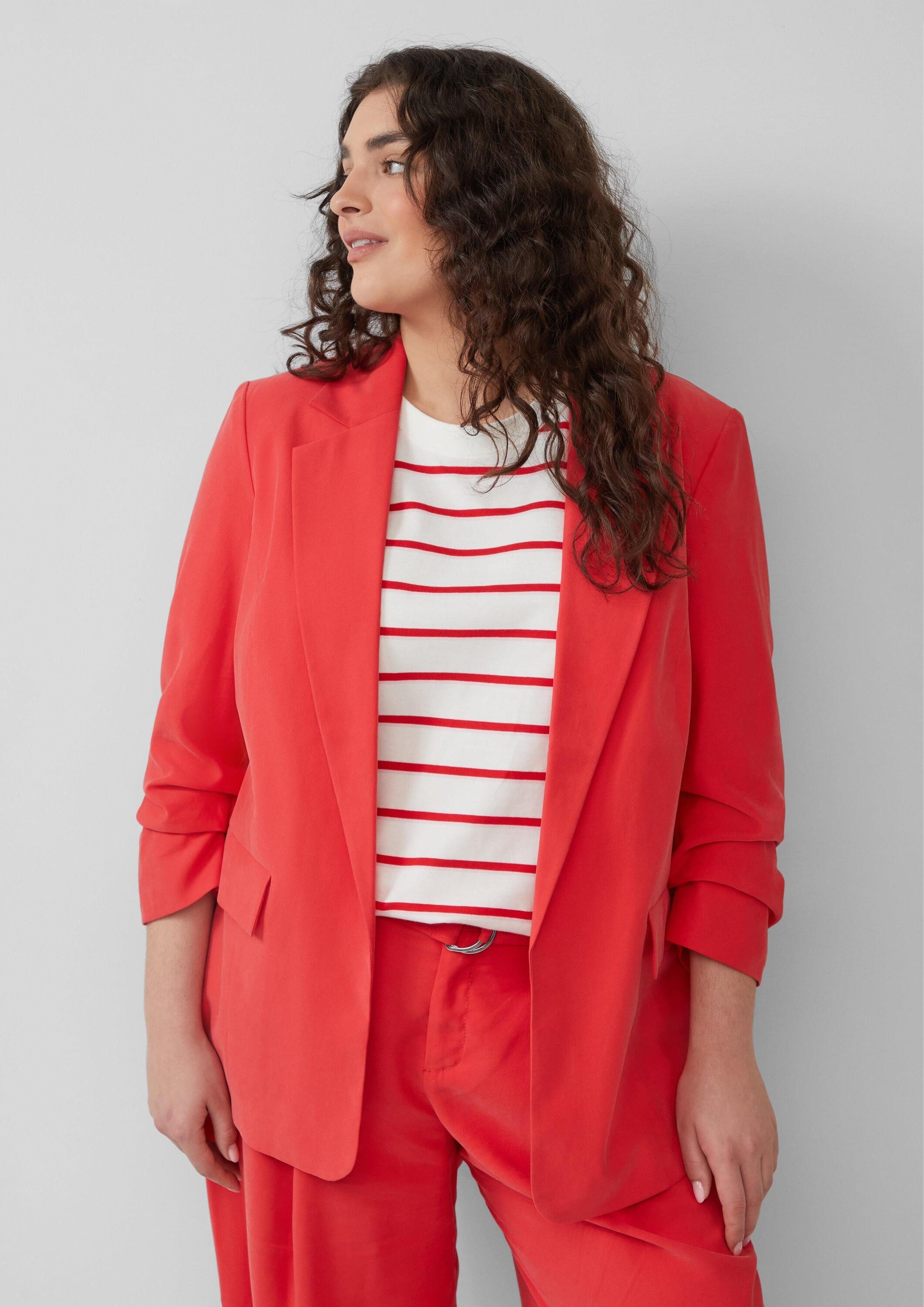 s.Oliver Jackenblazer Indoor-Jacke Langer Blazer aus Viskosemix mit Raff-De günstig online kaufen