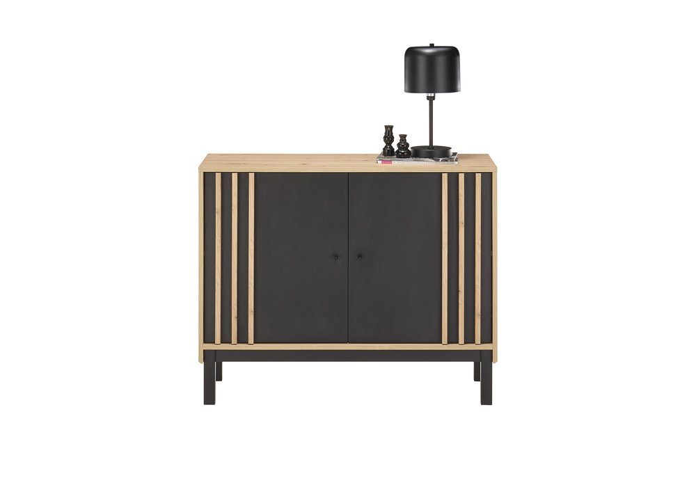 Bega Consult Highboard Bega Consult Volano Kommode Beschichtete Spanplatte Schwarz/Braun (1)