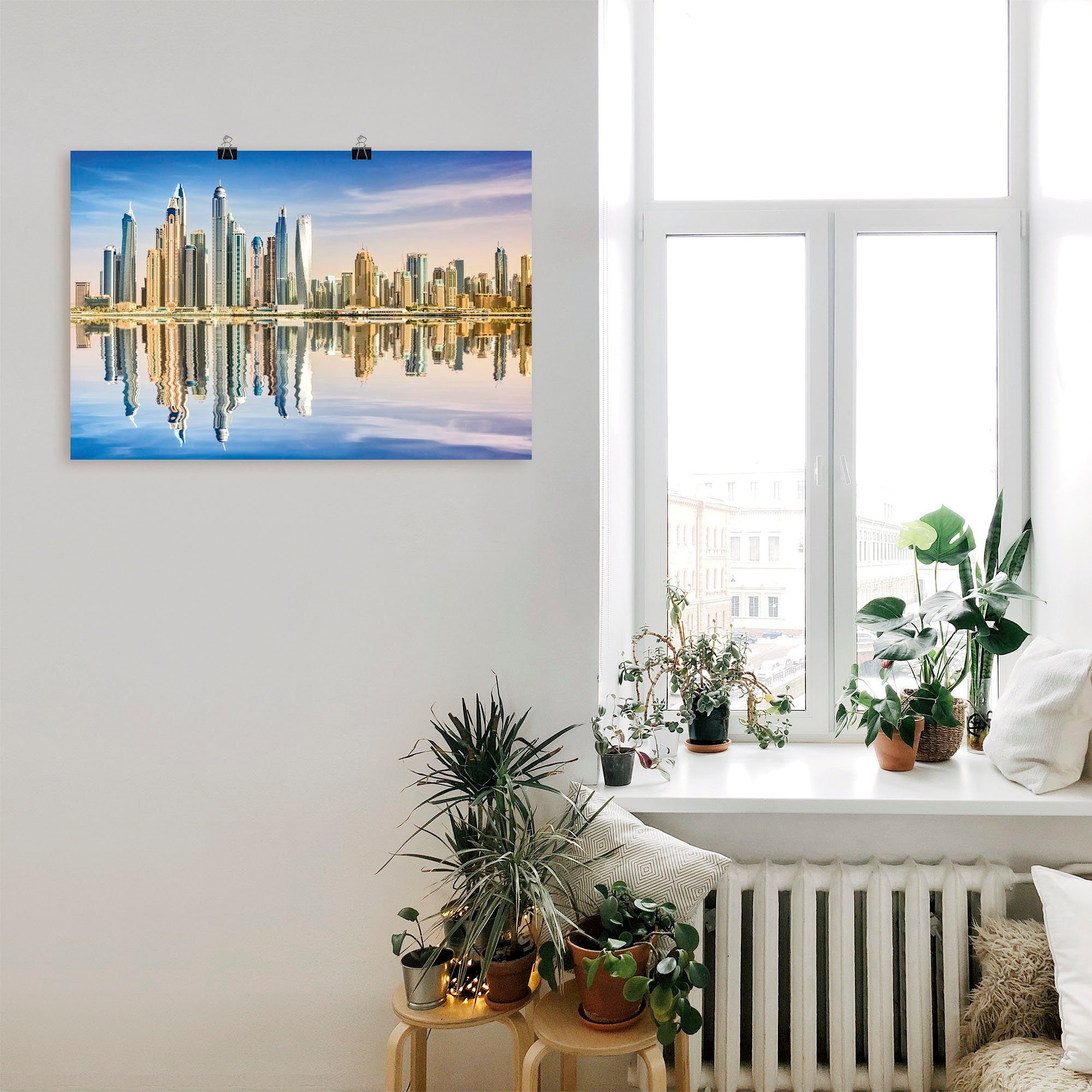 Artland Wandbild Dubai marina, (1 als Poster Asien oder in Wandaufkleber Größen Alubild, versch. von Leinwandbild, Bilder St)