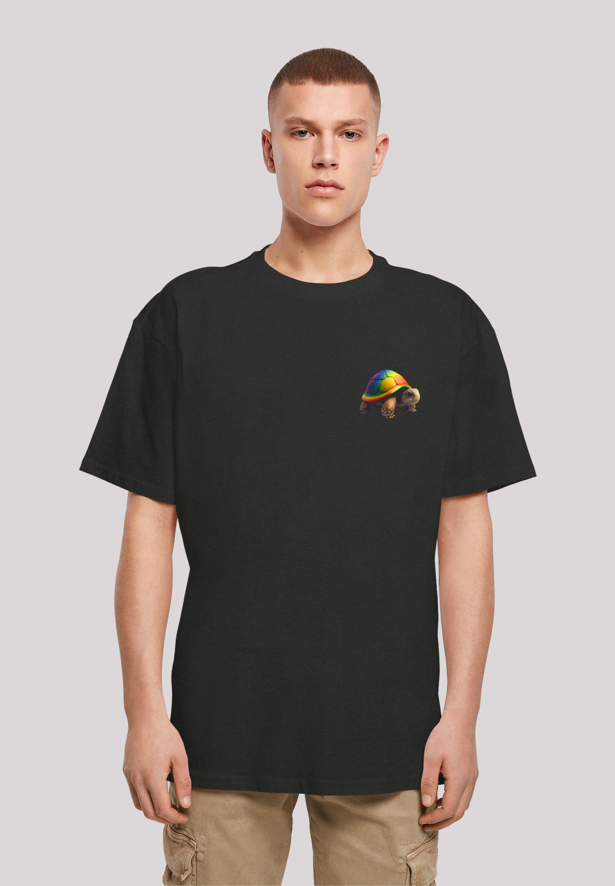 F4NT4STIC T-Shirt Rainbow Turtle OVERSIZE TEE Print schwarz | T-Shirts