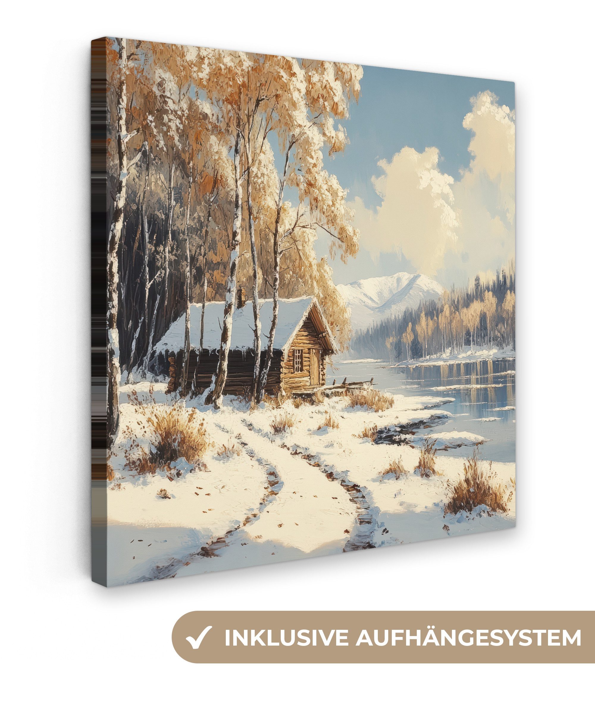 OneMillionCanvasses® Leinwandbild Winter - Schnee - Zuhause - Natur, Fotodr günstig online kaufen