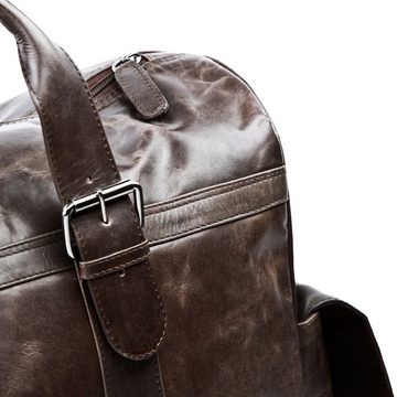 FEYNSINN Reisetasche Leder Weekender Unisex ASHTON, Echtleder Reisegepäck für Damen & Herren, Sporttasche XL braun
