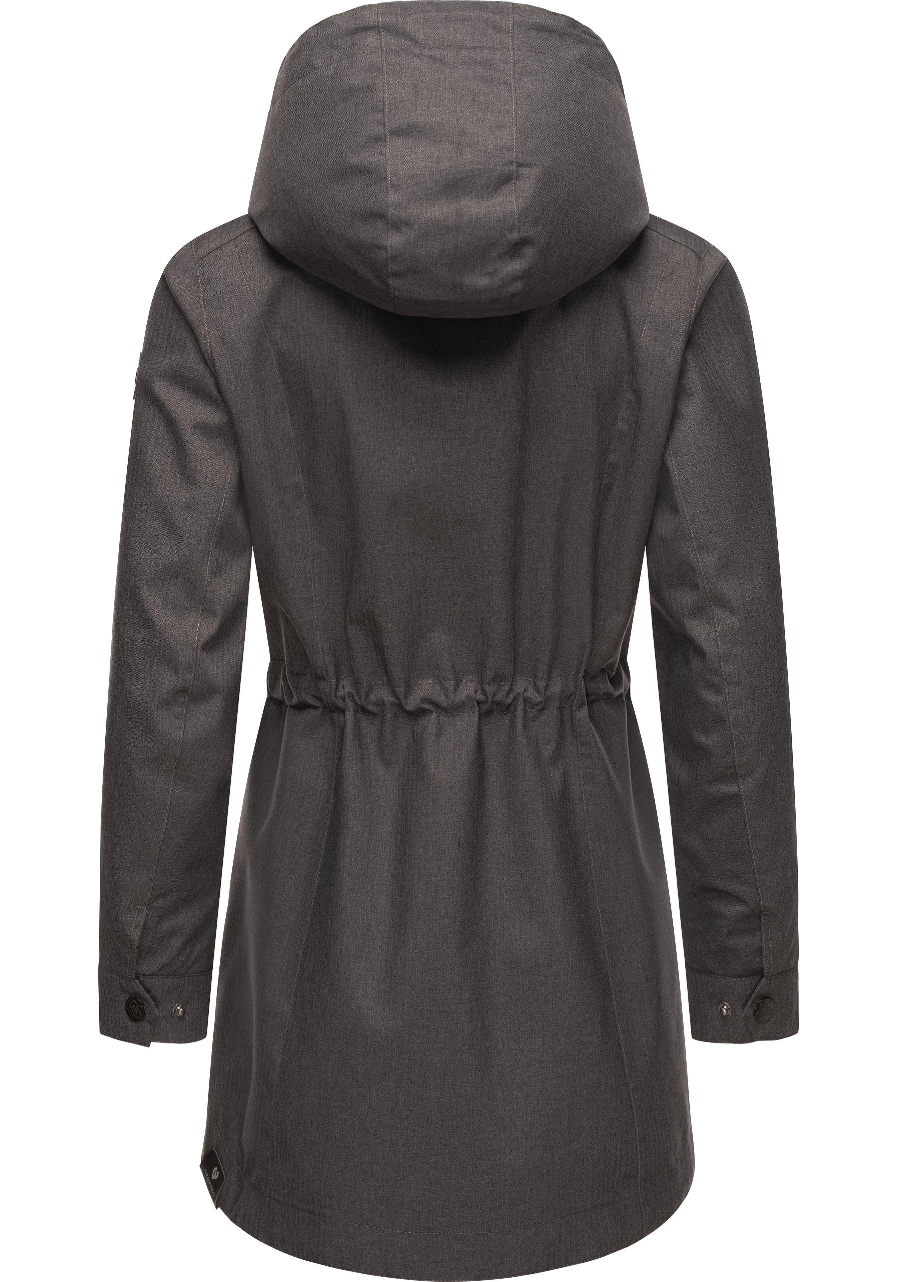 Ragwear Kurzmantel Dakkota II Wasserdichter Outdoormantel für die Übergangszeit