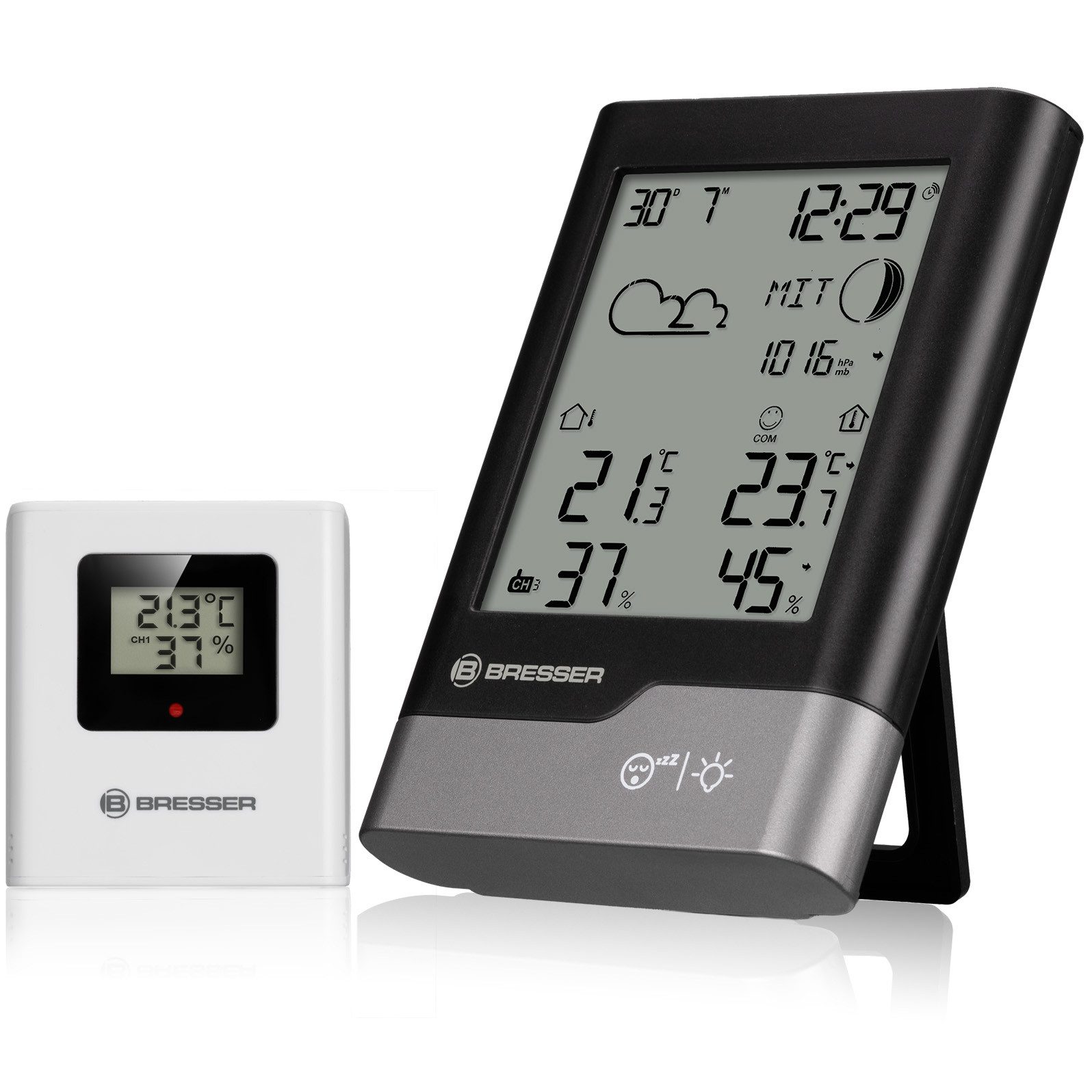BRESSER Funkwetterstation schwarz/grau Wetterstation