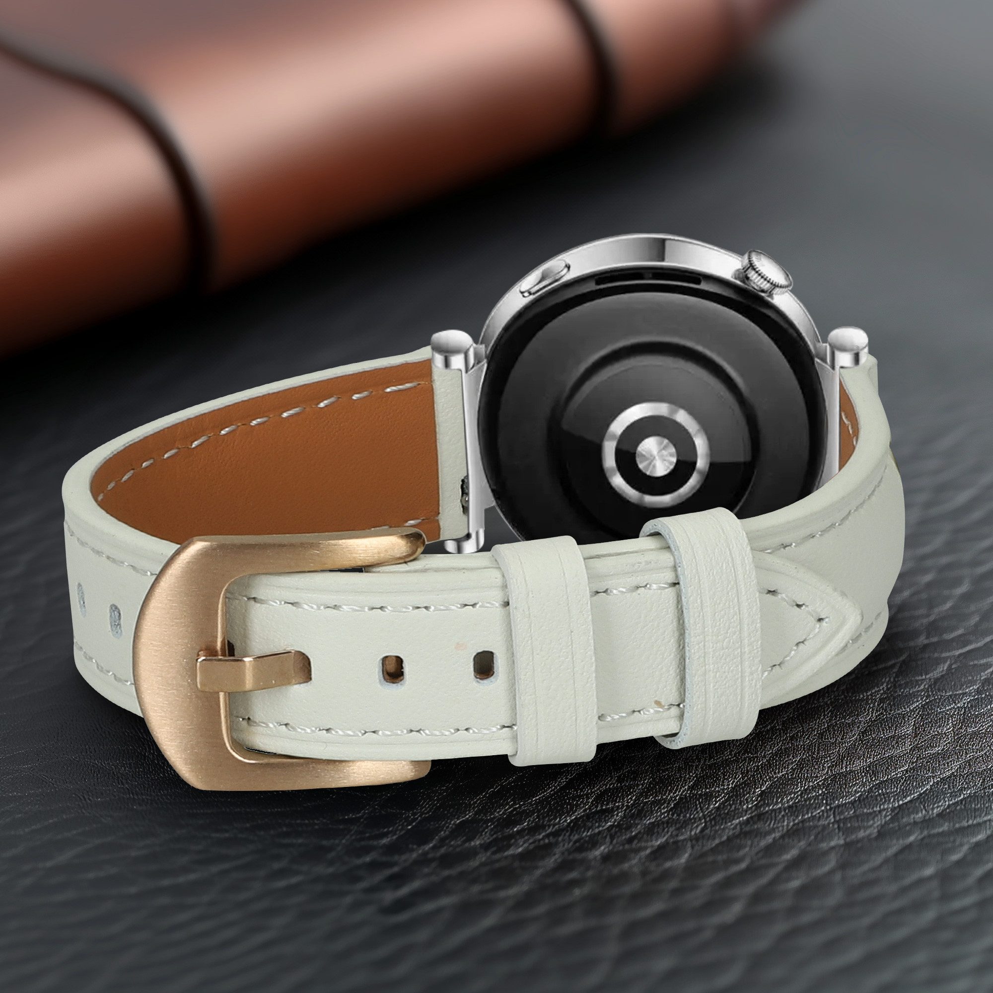 kwmobile Echtleder Armband für Huawei Watch GT5 41mm / GT5 Pro 42mm / Watch GT4 Smartwatch, 1-tlg., Ersatzarmband für Fitnesstracker - Wechselarmband Smartwatch