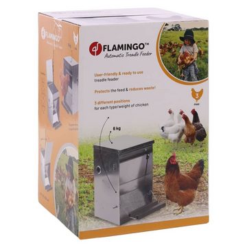Flamingo Futterspender Hühner-Futterautomat mit Tritt Timo 6 kg