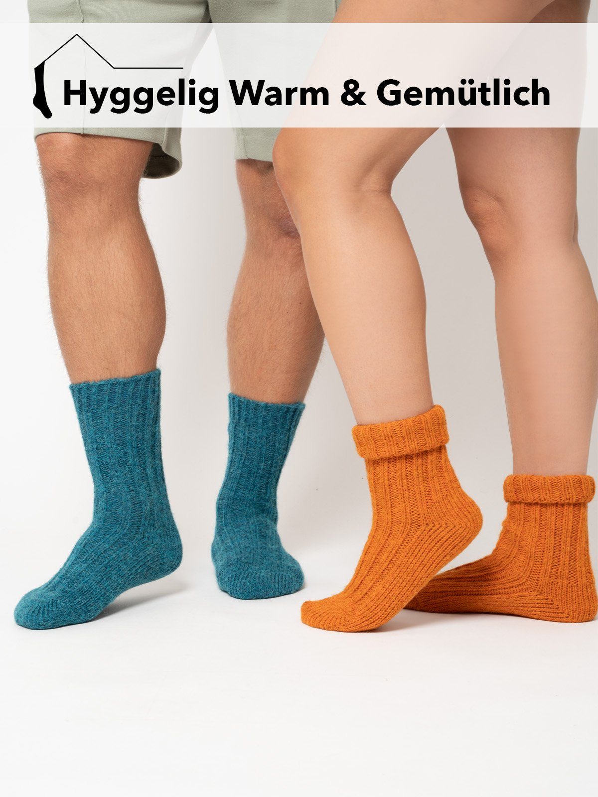 und Socken Umschlag warme mit Wolle Socken Wollanteil 40% HomeOfSocks Socken Alpakawolle Pink mit Strapazierfähige Bunte mit und Alpakawolle und