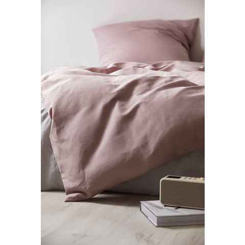 Bettwäsche Breeze in Gr. 135x200 oder 155x220 cm, Elegante, Halbleinen, 2 teilig, Bettwäsche in Halbleinen-Qualität, Bettwäsche mit Reißverschluss