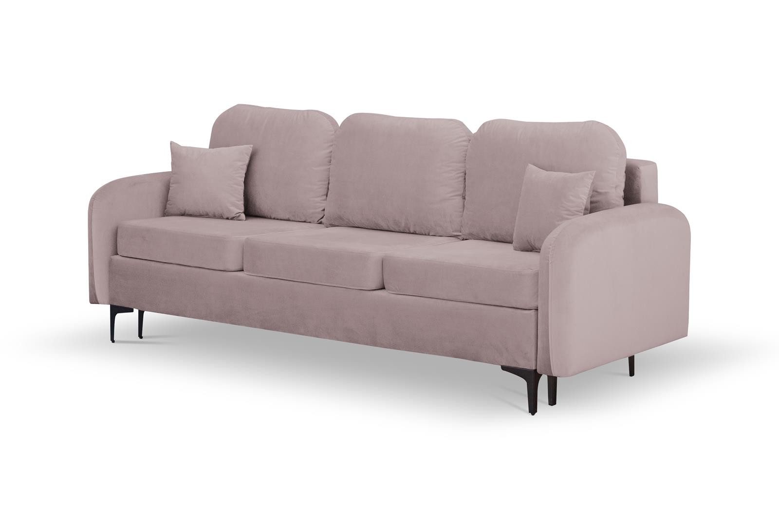 Compleo Schlafsofa 228 cm breit BELLA, Klassisch design, Metallfüße