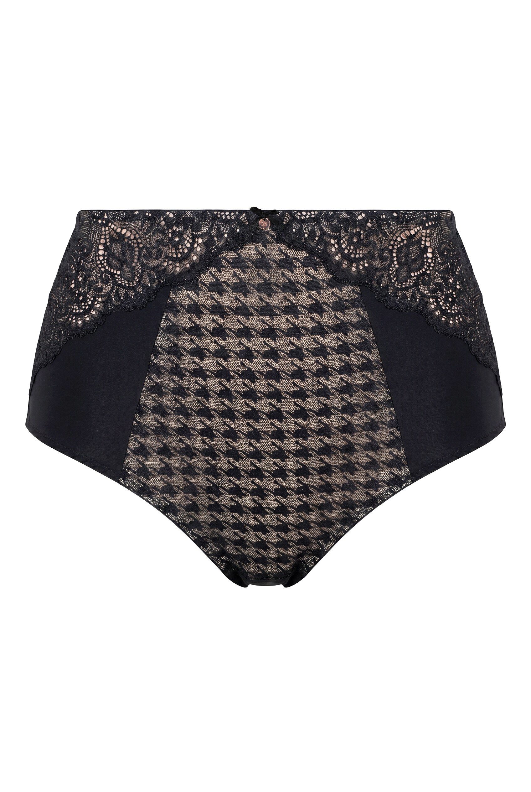 Ulla Popken Slip TruYou Maxislip High Waist Hahnentritt und Spitze