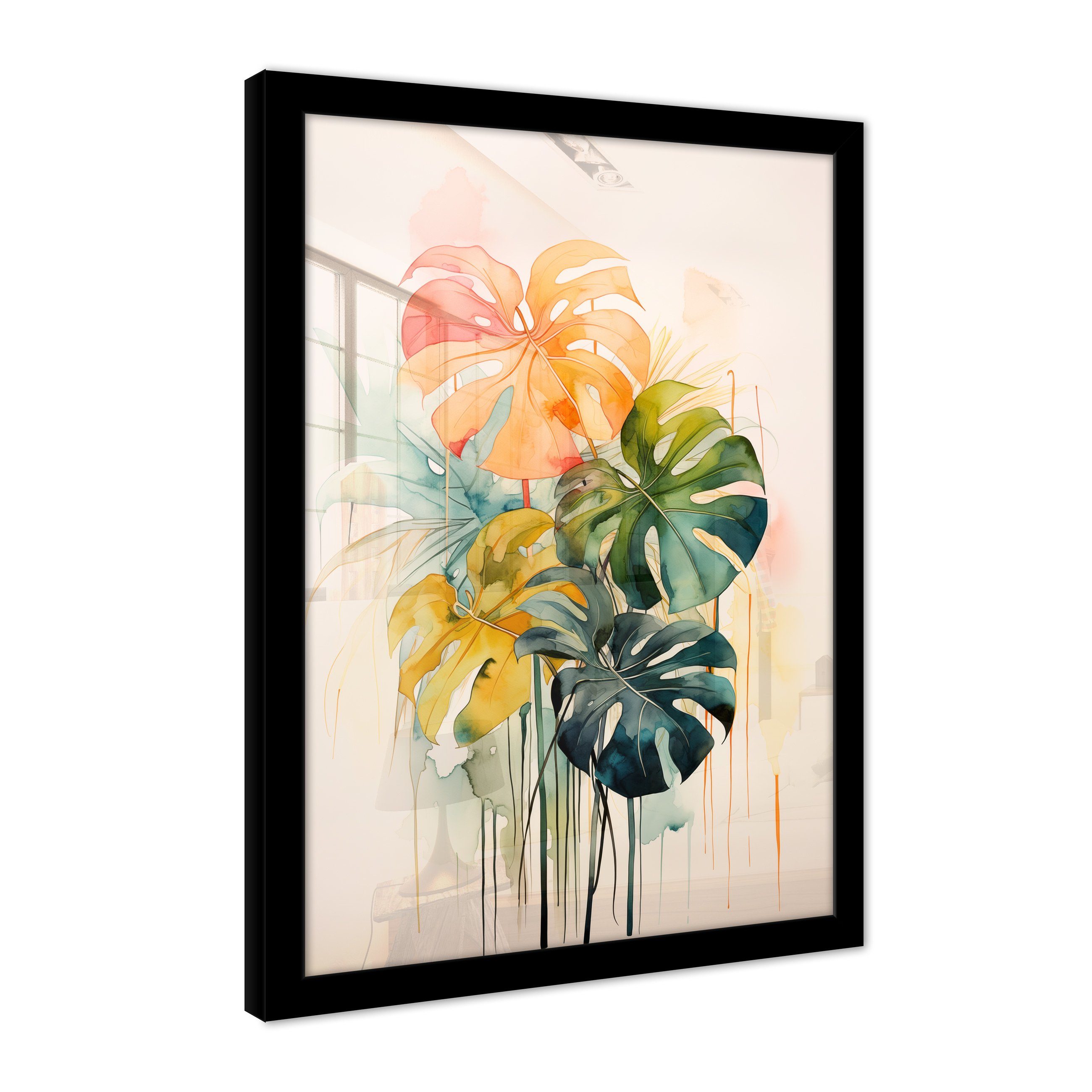 Wallarena Poster Blätter Monstera Wohnzimmer Schlafzimmer günstig online kaufen