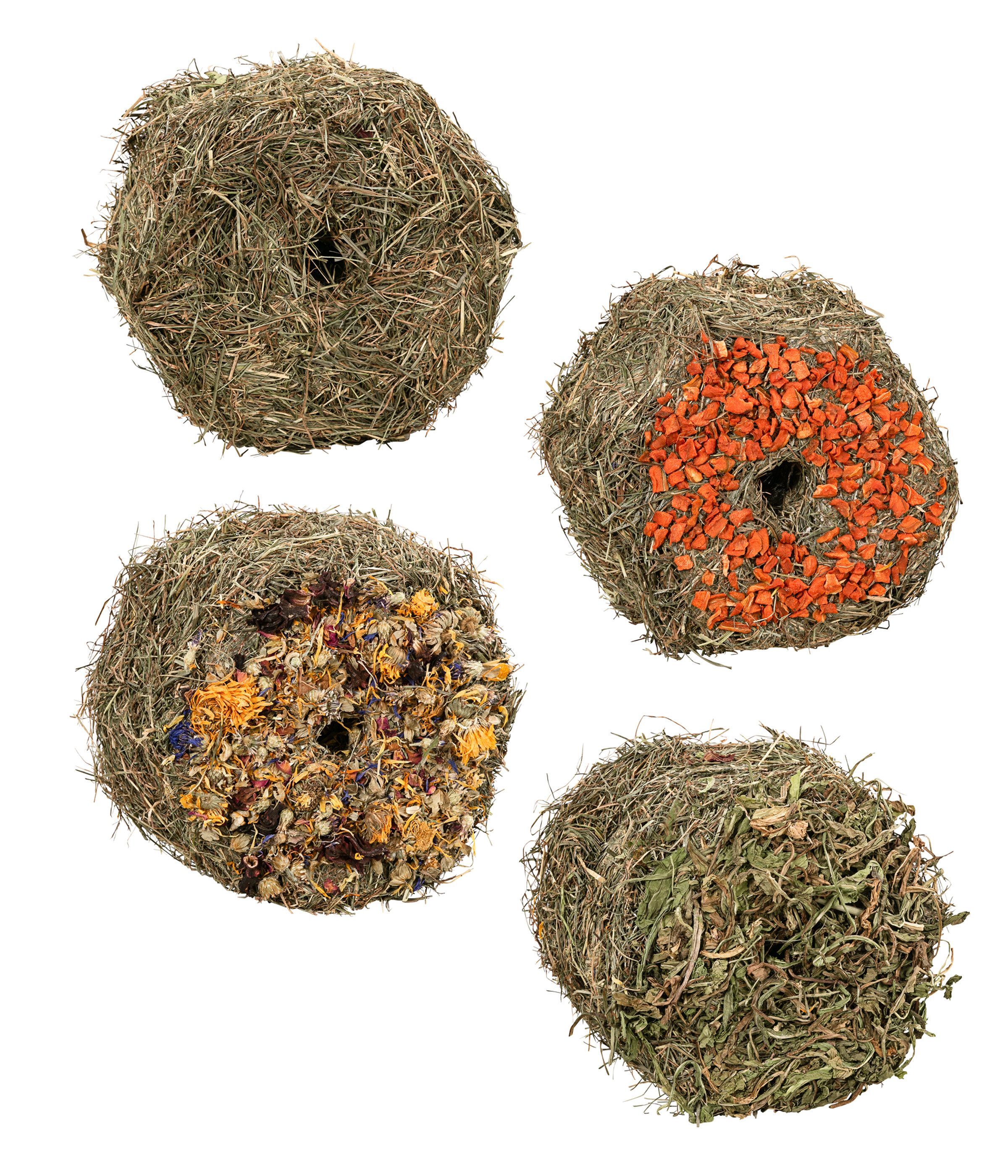 Dehner Einstreu Wiesenheuballen 4 Sorten Probierset, 1.6 kg