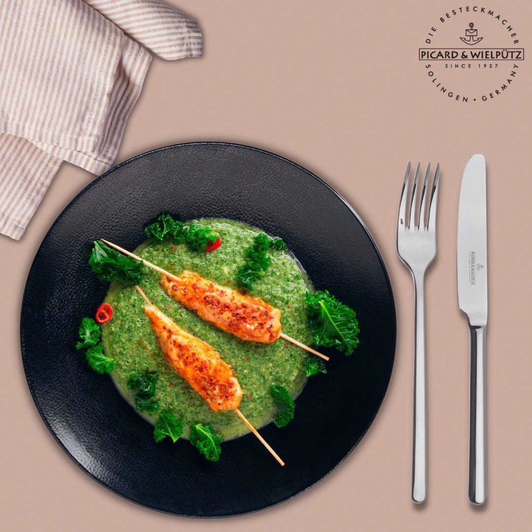 Picard & Wielpütz Solingen Besteck-Set VENTURA (24-tlg), 6 Personen, Chromnickelstahl 18/10, hochglanzpoliert