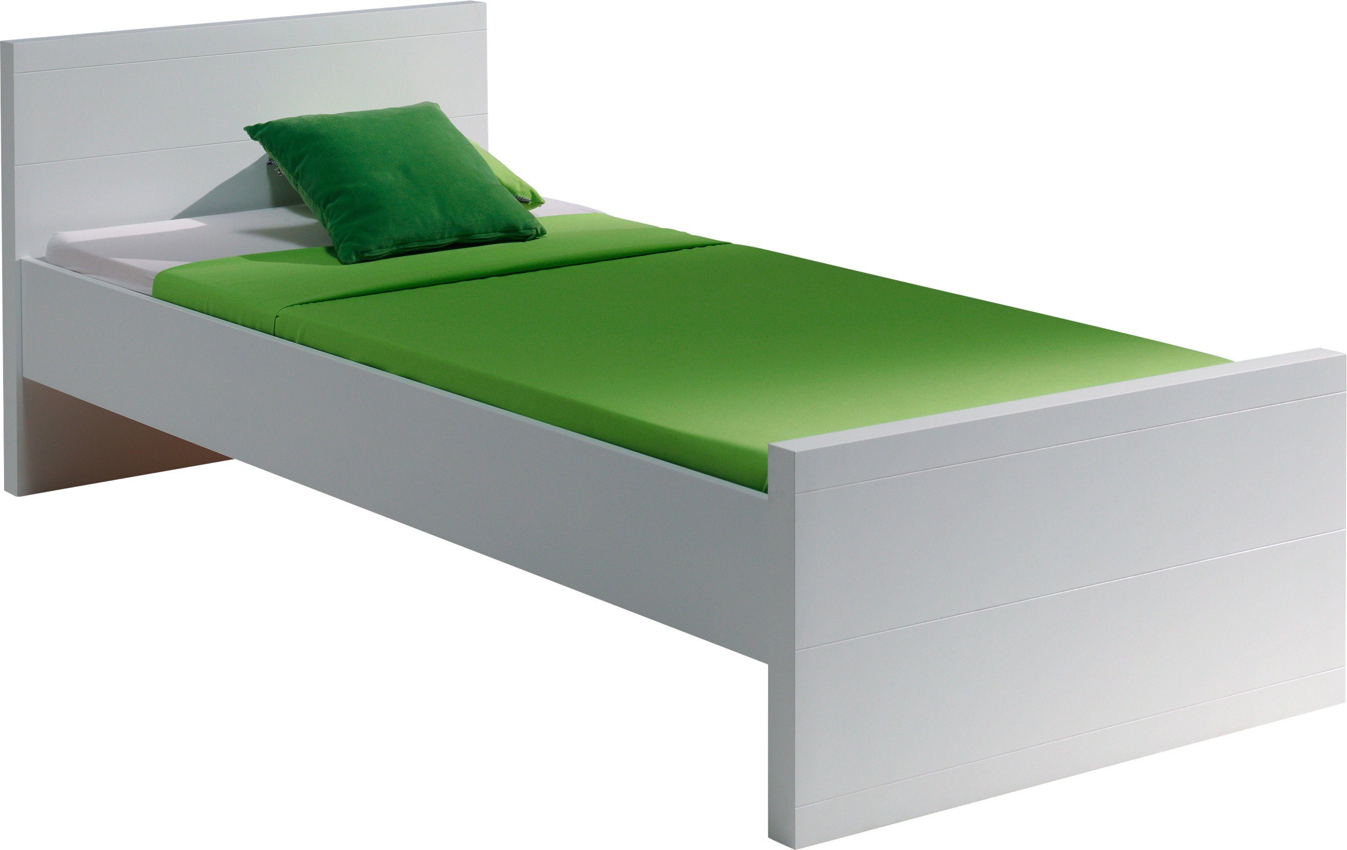 Vortrefflichkeit Vipack Einzelbett, cm, Ausf. Liegefläche lackiert Rolllattenrost, inkl. 90x200 Weiß