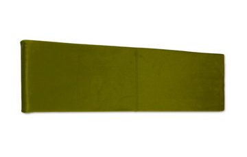 Lycce Kopfstütze XXL Wandkissen, Wandschutz, Nackenstütze, Kopfstütze 150cm x 30cm, (1 St), mit Montage-Set - SAMT in oliv oder senf, made in Germany