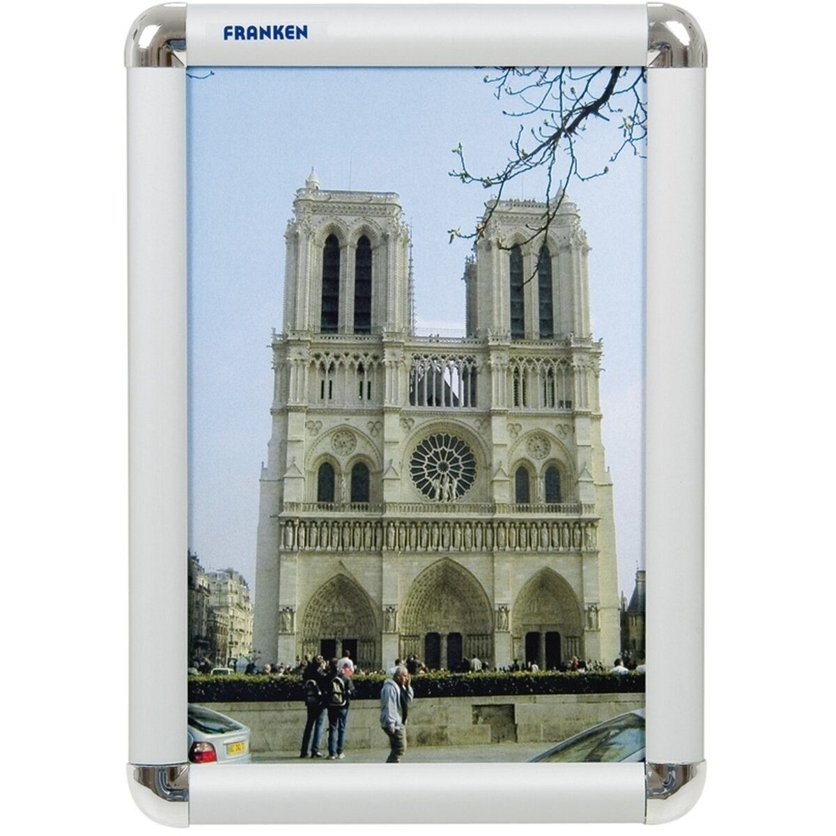 FRANKEN Fächermappe Wechselrahmen-Tafel silber Aluminium Klapprahmen 23,5 cmx32,2 cm