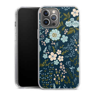 DeinDesign Handyhülle Blumen Muster Blau Floral Autumn 4, Apple iPhone 12 Pro Max Hülle Bumper Case Handy Schutzhülle