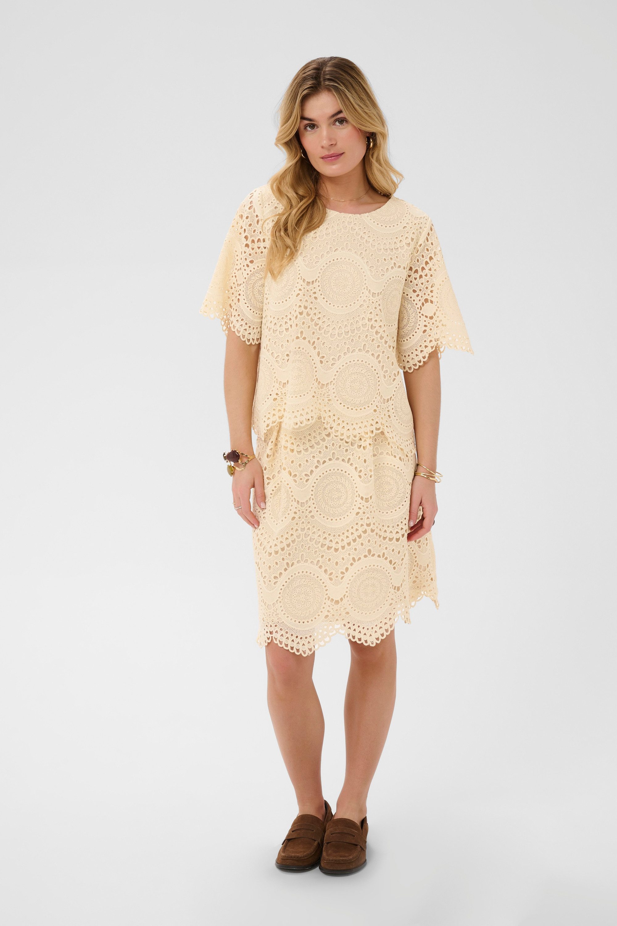 Cream Kurzarmbluse Kurzarm-Bluse CRBaja