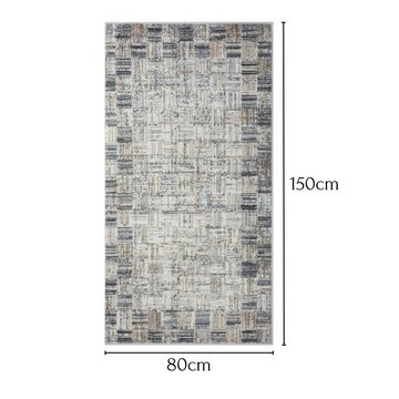 Teppich MY-RUG Ola, Kurzflor-Teppich 150x80cm, Wohnando, rechteckig, Höhe: 10 mm, weich, gemütlich, mit schönem Muster, flachgewebt