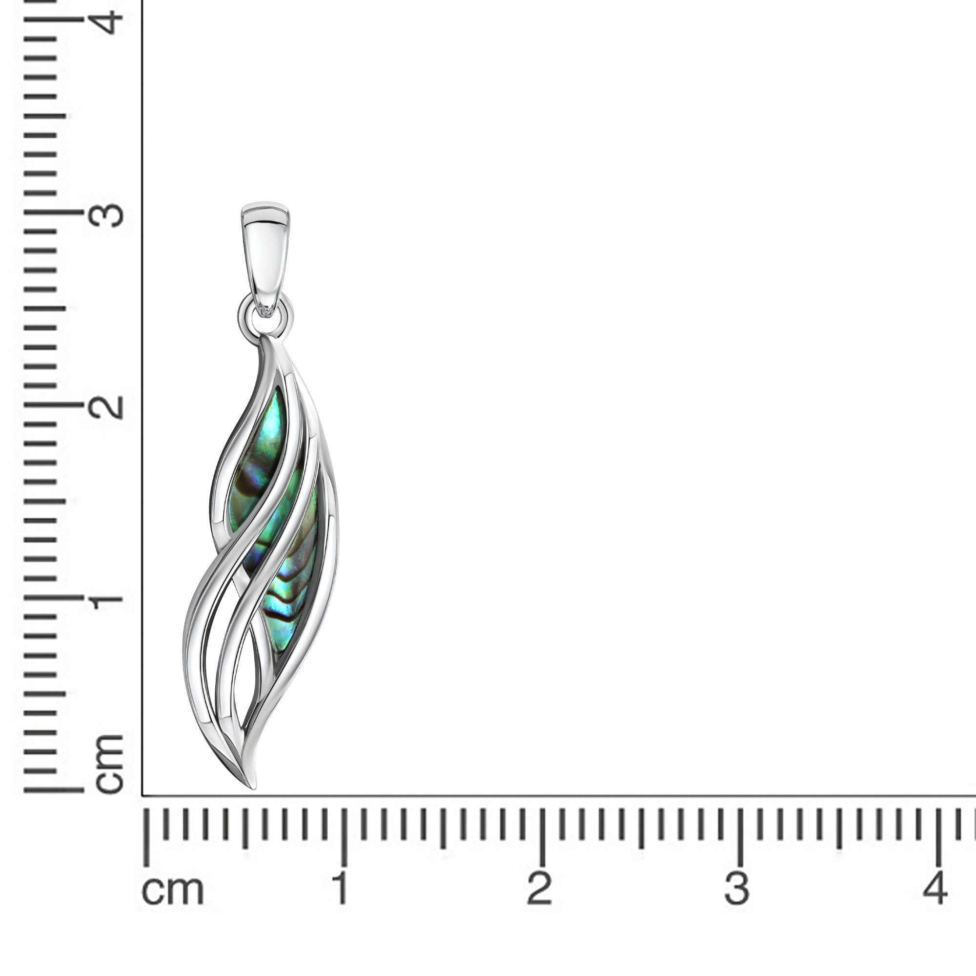 Silber Sterling Vivance 925/- Abalone rhodiniert Kettenanhänger